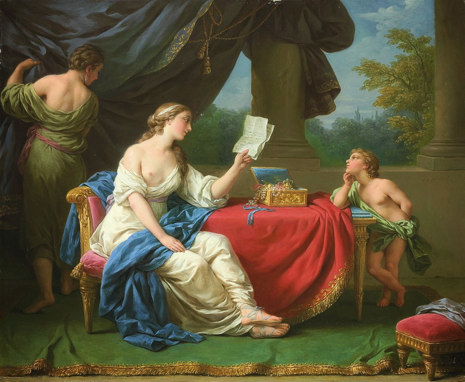 Louis Jean Francois Lagrenee - Penelope Reading a Letter from Odysseus