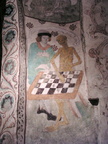 Taby kyrka Death playing chess